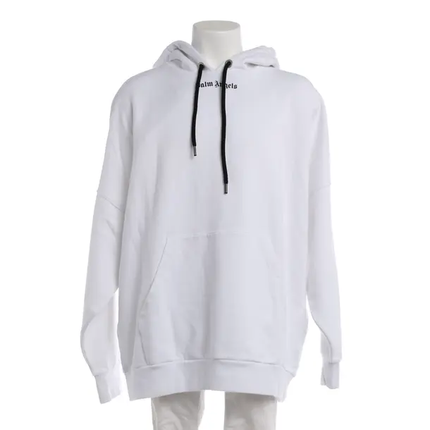 Hoodie in White, Cotton, Palm Angels