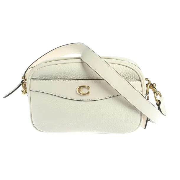 Shoulder Bag in White, Leather, Coach