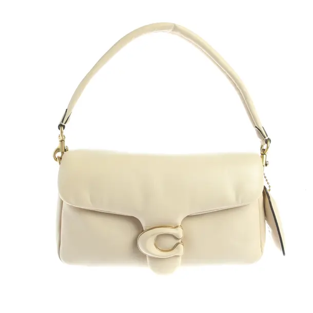 Handbag in White, Leather, Coach