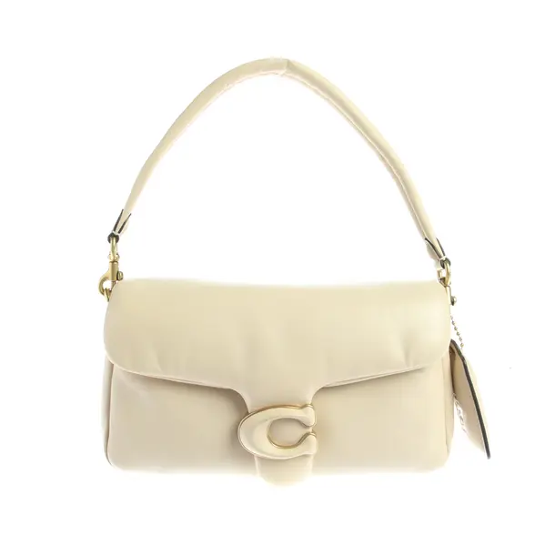 Schultertasche in Weiß, Leder, Coach