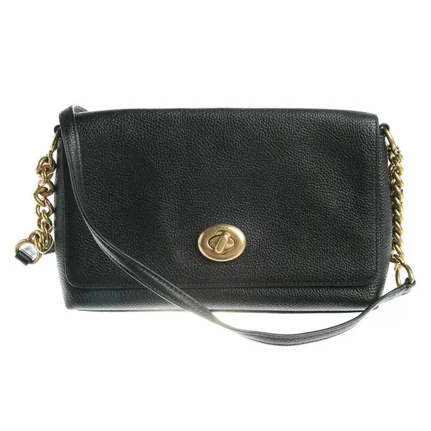 Shoulder Bag in Black, Leather, Coach
