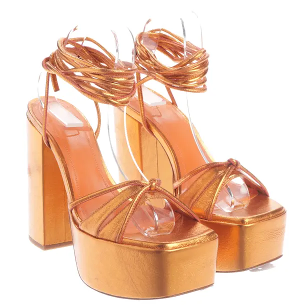 Heeled Sandals in Orange, , Toral