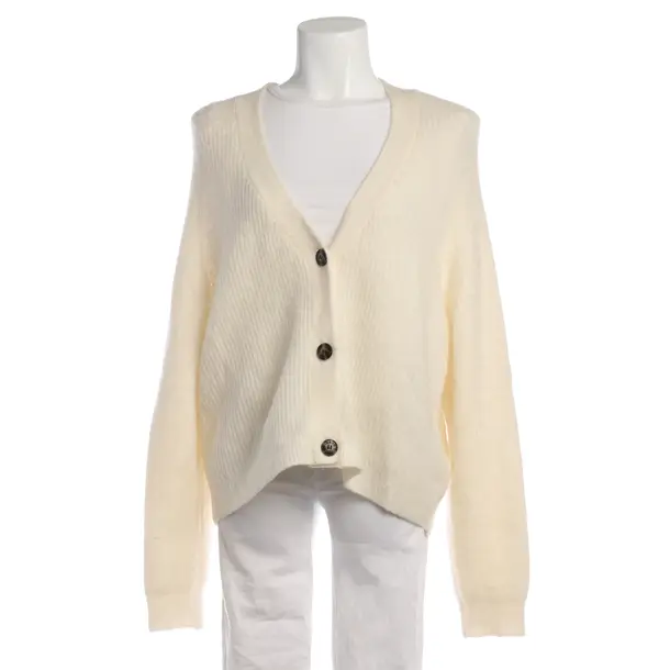Cardigan in White, Wool, Ganni