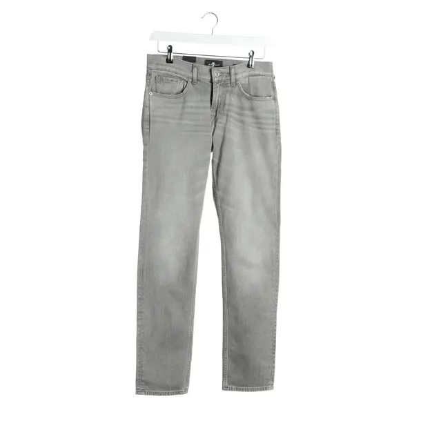 Straight Fit Jeans in Gray, Cotton, 7 for all mankind