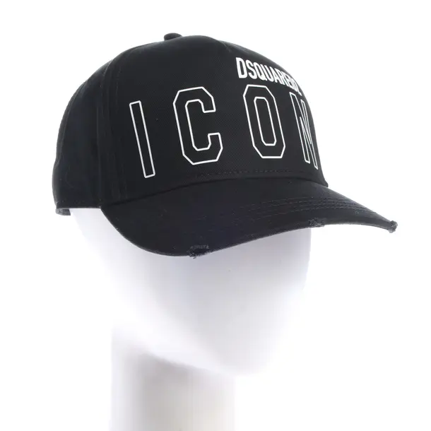 Cap in Schwarz, Baumwolle, Dsquared