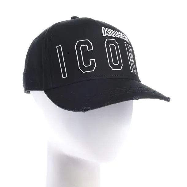 Cap in Schwarz, Baumwolle, Dsquared