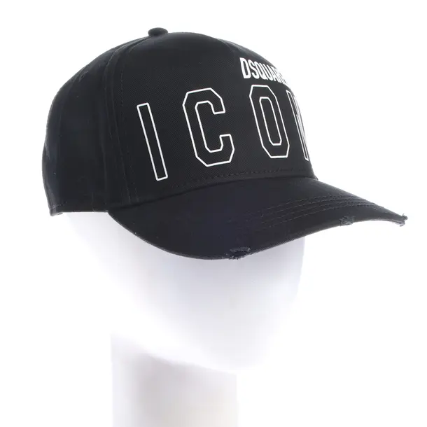 Cap in Schwarz, Baumwolle, Dsquared