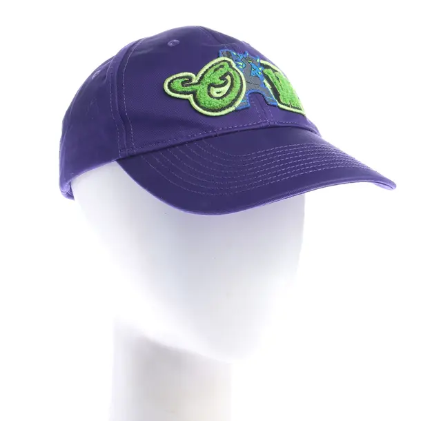 Cap in Blau, Baumwolle, Off-White