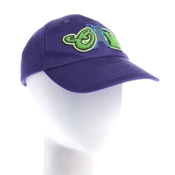 Cap in Blue, Cotton, Off-White
