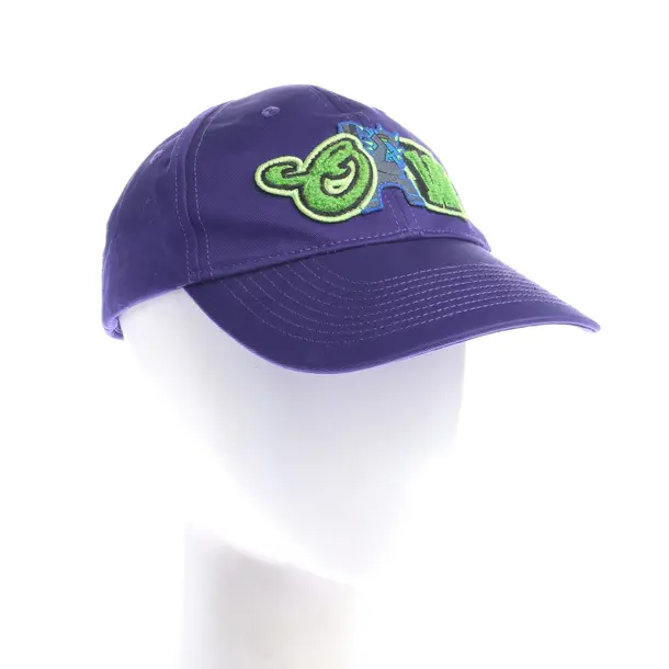 Cap in Blau, Baumwolle, Off-White