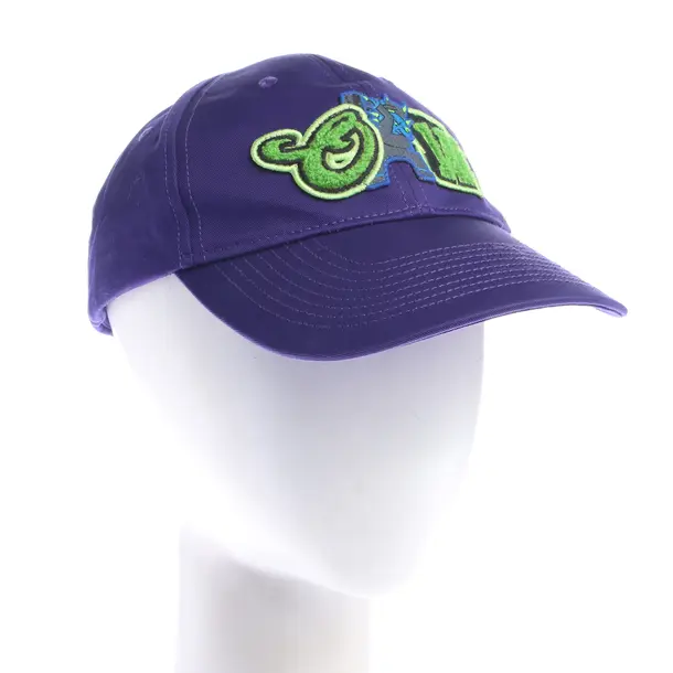 Cap in Blue, Cotton, Off-White