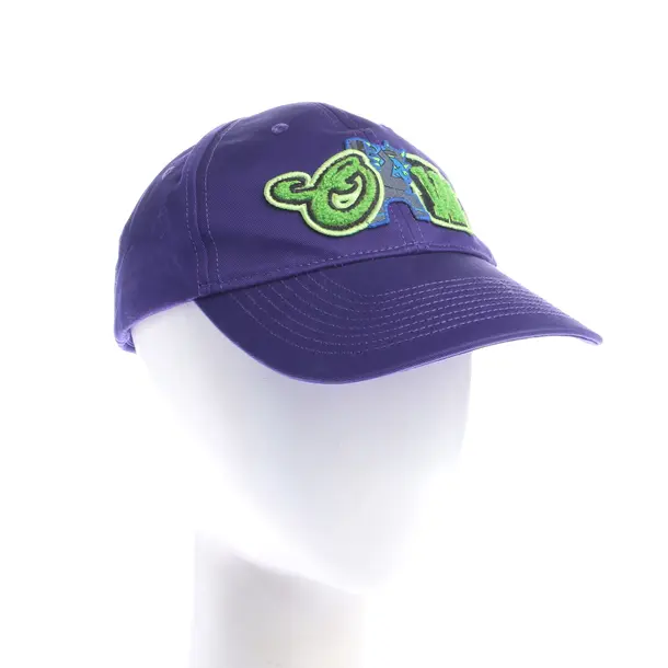 Cap in Blue, Cotton, Off-White