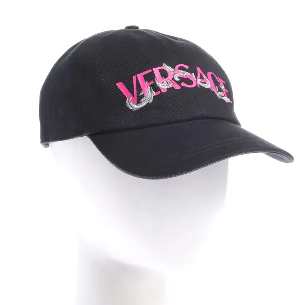 Cap in Schwarz, Baumwolle, Versace