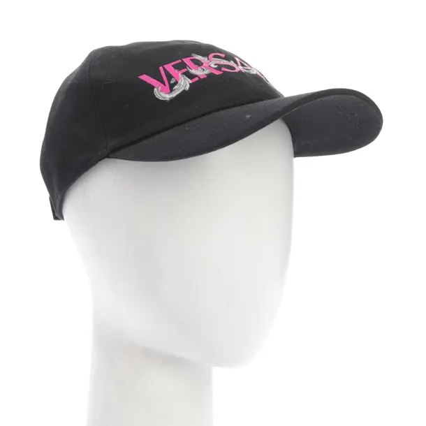 Cap in Schwarz, Baumwolle, Versace