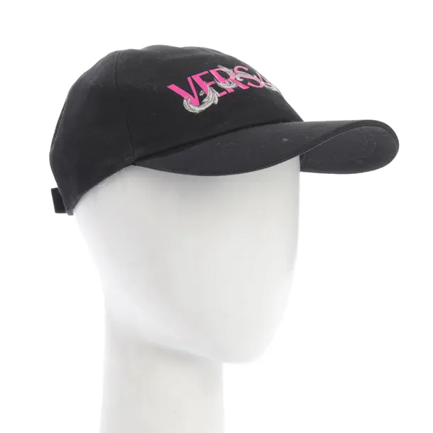 Cap in Schwarz, Baumwolle, Versace