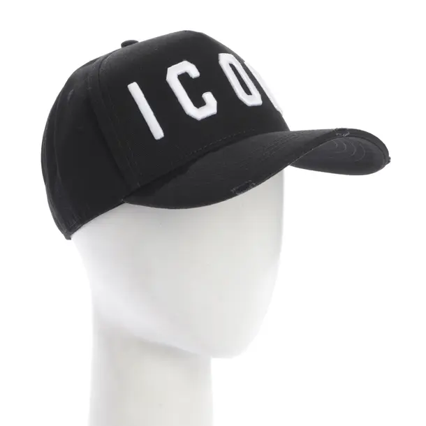 Cap in Schwarz, Baumwolle, Dsquared