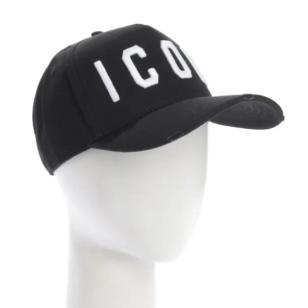 Cap in Schwarz, Baumwolle, Dsquared