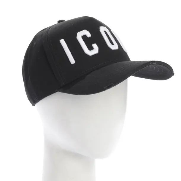 Cap in Schwarz, Baumwolle, Dsquared