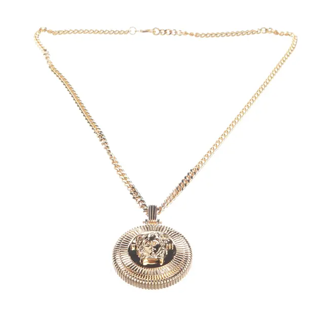 Necklace in Metallic, Metal, Versace