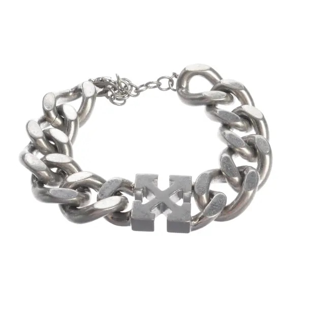 Bangle in Metallic, Metal, Off-White