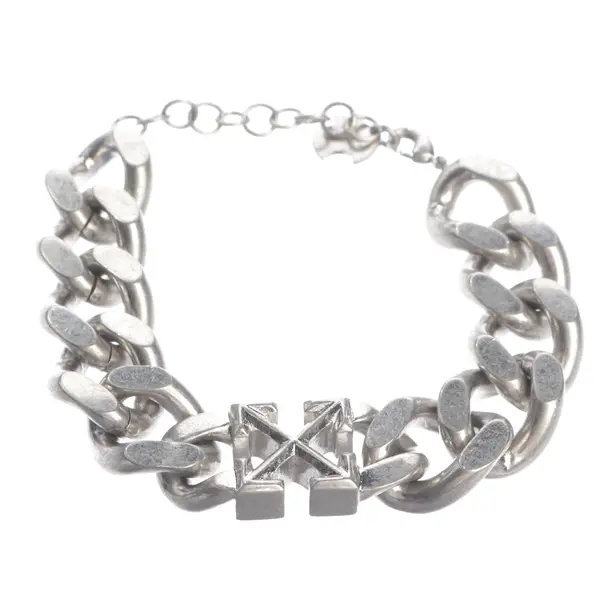Bangle in Metallic, Metal, Off-White