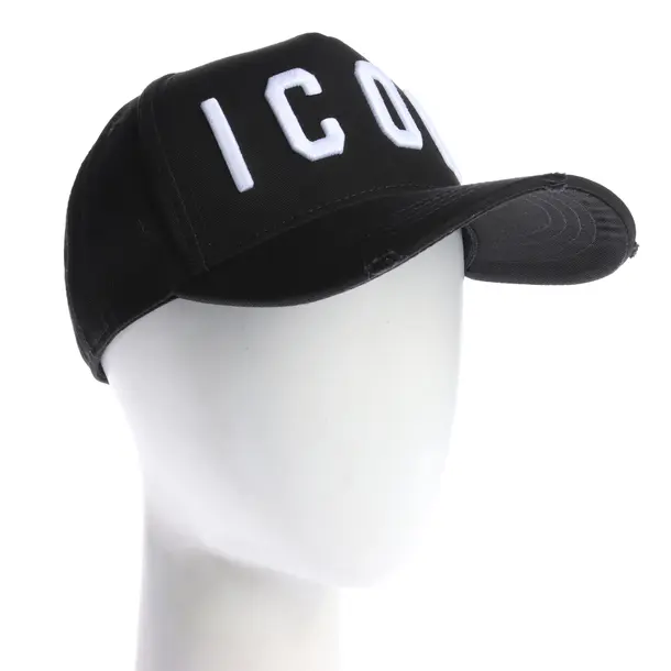 Cap in Schwarz, Baumwolle, Dsquared