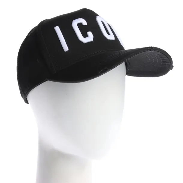 Cap in Schwarz, Baumwolle, Dsquared