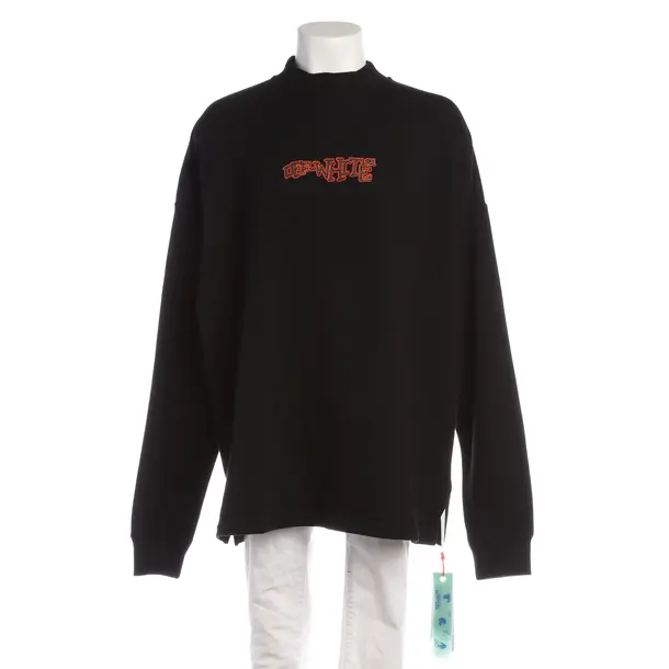 Sweatshirt in Black, Cotton, Off-White