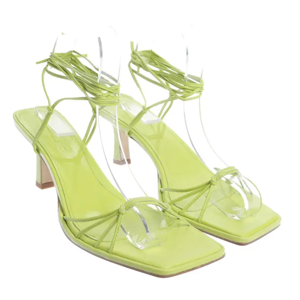 Heeled Sandals in Green, , Aeydē