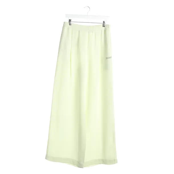 Pants in Green, Viscose, Off-White
