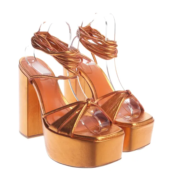 Heeled Sandals in Orange, , Toral