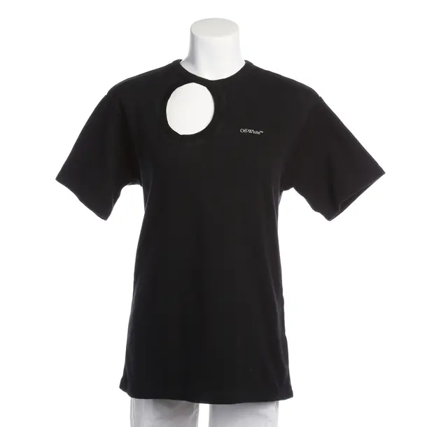 Shirt in Black, Cotton, Off-White