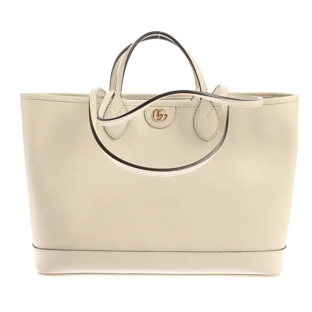 Shopper in Weiß, Leder, Gucci