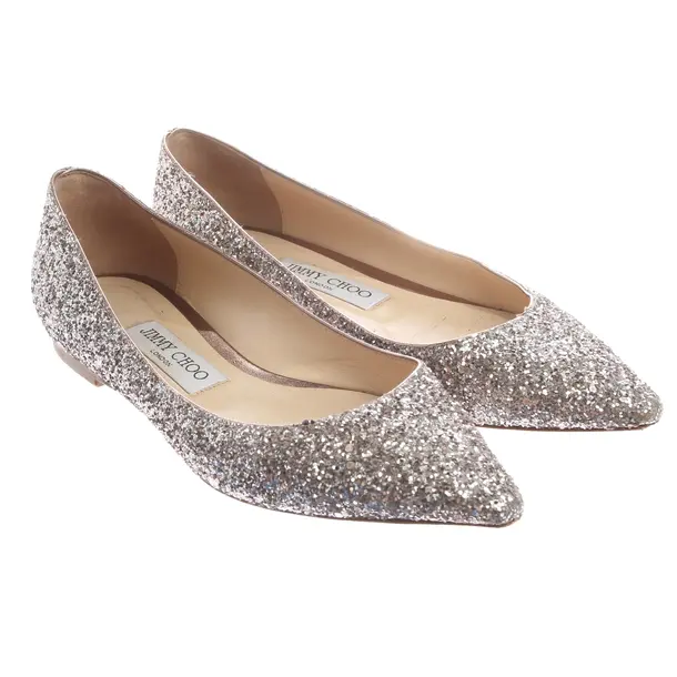Ballerinas in Metallic, , Jimmy Choo