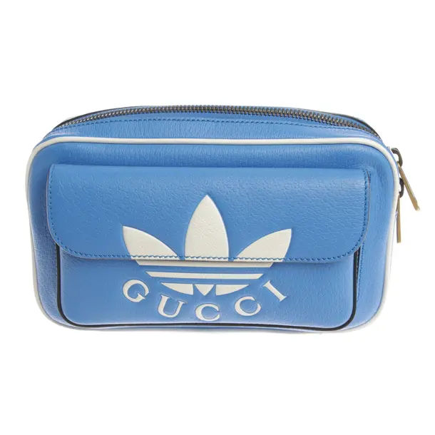 Schultertasche in Blau, Leder, Gucci