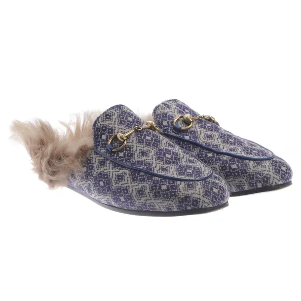 Mules in Blau, , Gucci