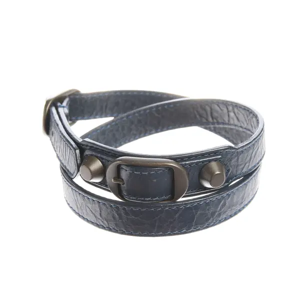 Armband in Blau, Leder, Balenciaga