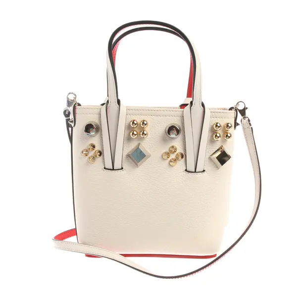 Handtasche in Weiß, Leder, Christian Louboutin