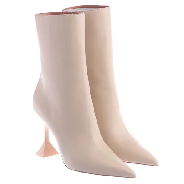 Stivaletti, in Beige, Amina Muaddi