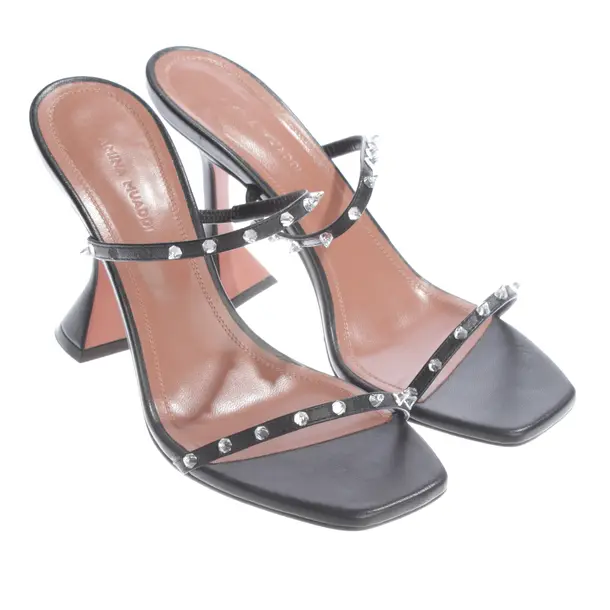 Heeled Sandals, in Black, Amina Muaddi