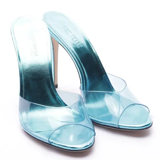 Heeled Sandals in Blue, , Paris Texas