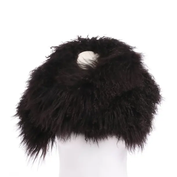 Scarf in Brown, Leather, Ann Demeulemeester