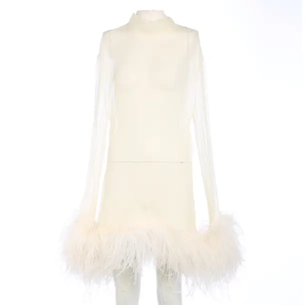 Cocktailkleid in Weiß, Seide, Taller Marmo