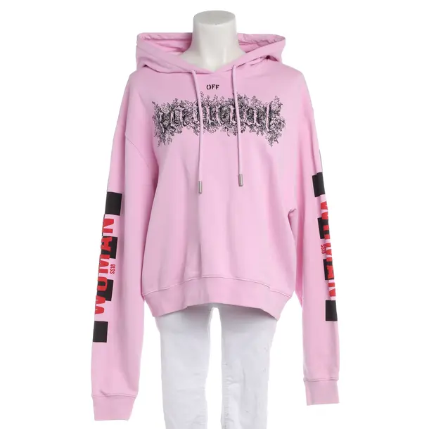 Hoodie in Rosa, Baumwolle, Off-White