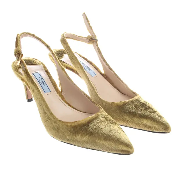 Slingbacks in Yellow, , Prada