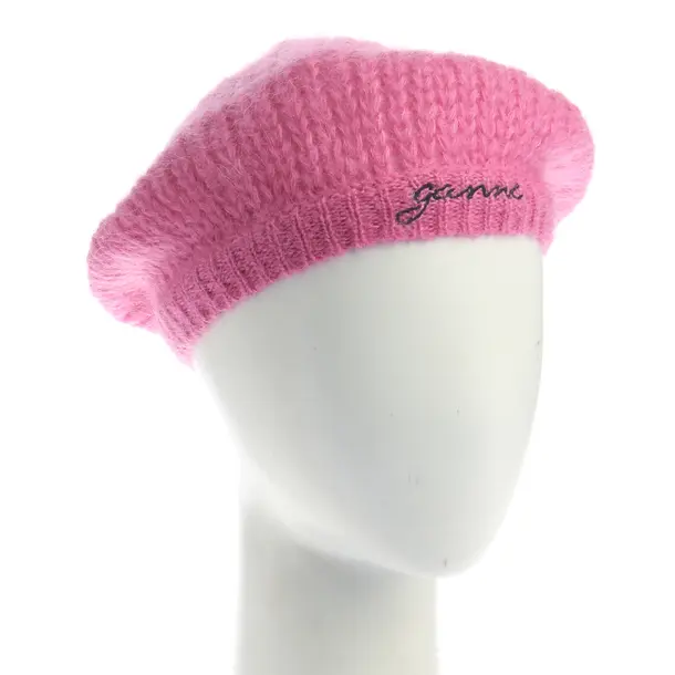 Beanie, in Pink, Wool, Ganni
