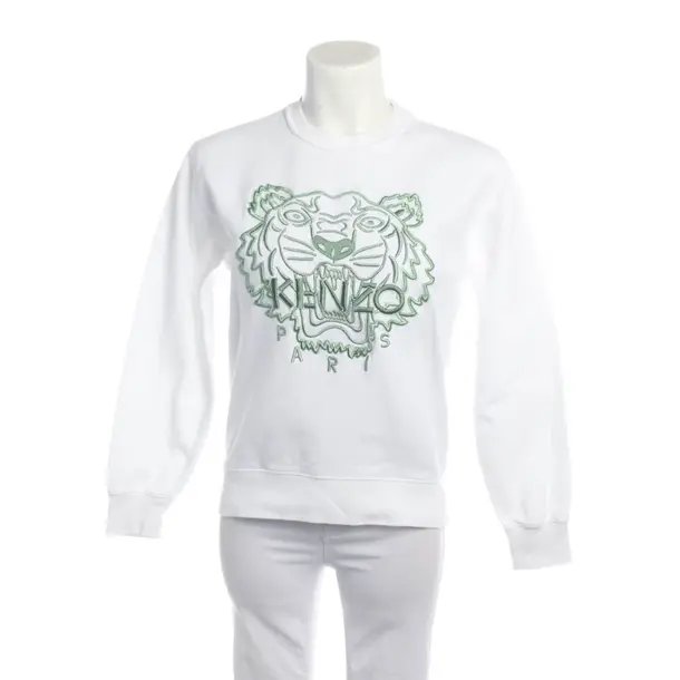 Felpa, in Bianco, Cotone, Kenzo