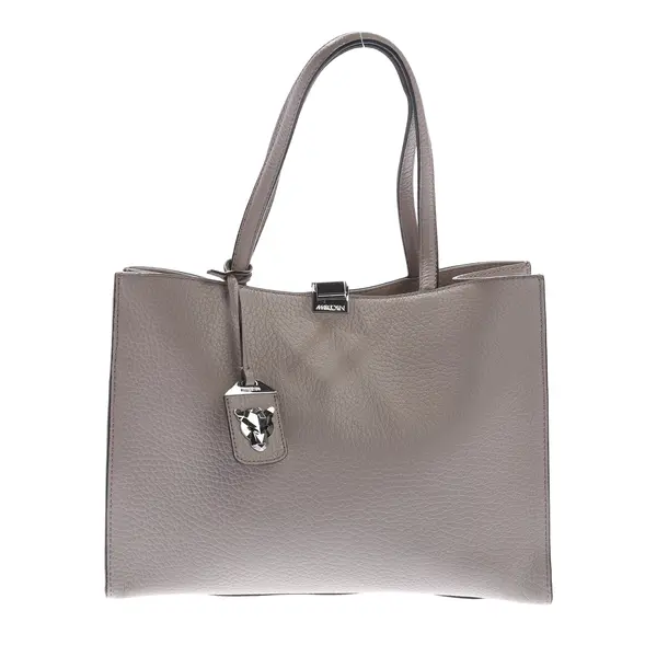 Schultertasche in Grau, Leder, Marc Cain