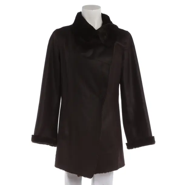 Mid-Season Coat in Brown, Polyester, Marc Cain