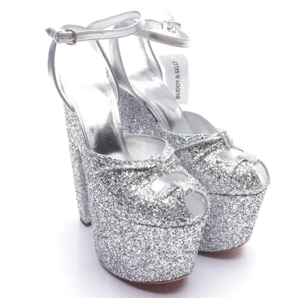 Sandaletten, in Silber, Giambattista Valli